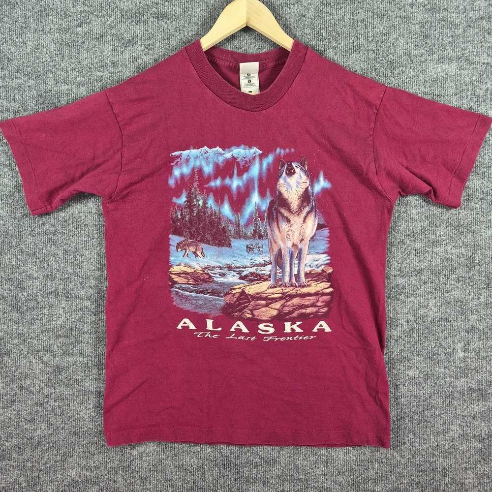 Vintage Alaska Wolves Wolf Native Animal Woods Single Stitch‎